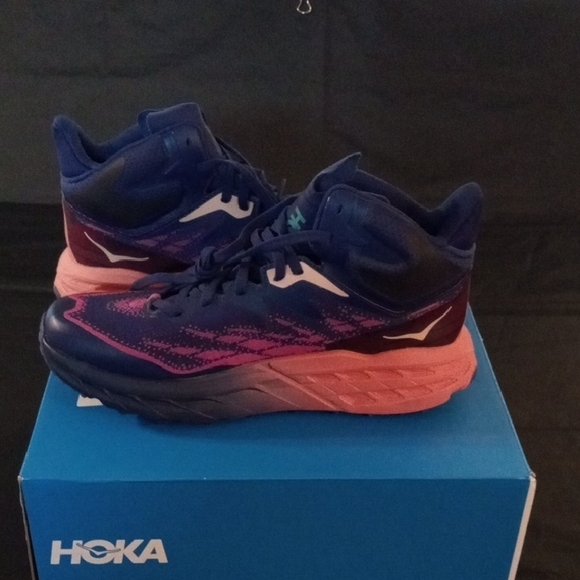 Hoka Purple and Blue SpeedGoat 5 Athletic Shoes with Signature Cushioning - Picture 6 of 15